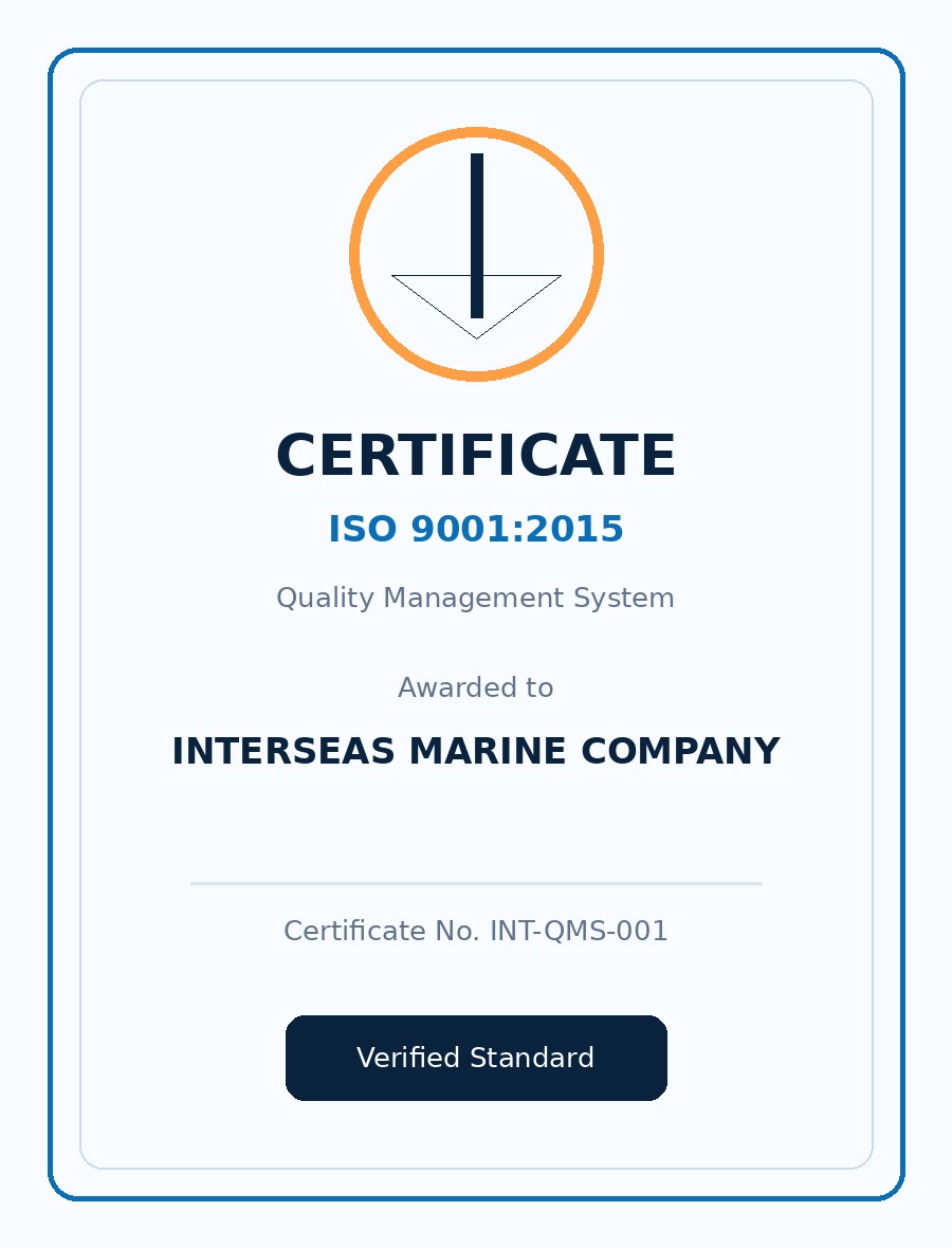 Quality certificate